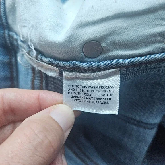 Madewell Mid Rise Stovepipe Jeans Light Wash Denim Women's Size 30T - Picture 5 of 5